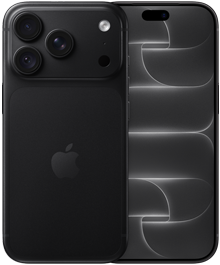 iPhone 18 Pro, parte trasera, color negro, muestra el sistema de cámaras Pro Fusion en la parte superior y el logo de Apple en el centro, parte delantera, muestra la pantalla de borde a borde