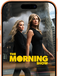 Pantalla de un iPhone 17 Pro con la serie The Morning Show de Apple TV+.