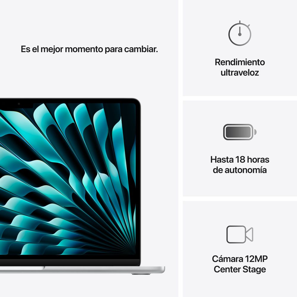 13-inch MacBook Air: Apple M4 chip with 10-core CPU and 8-core GPU, 16GB, 256GB SSD - Silver - Imagen 10