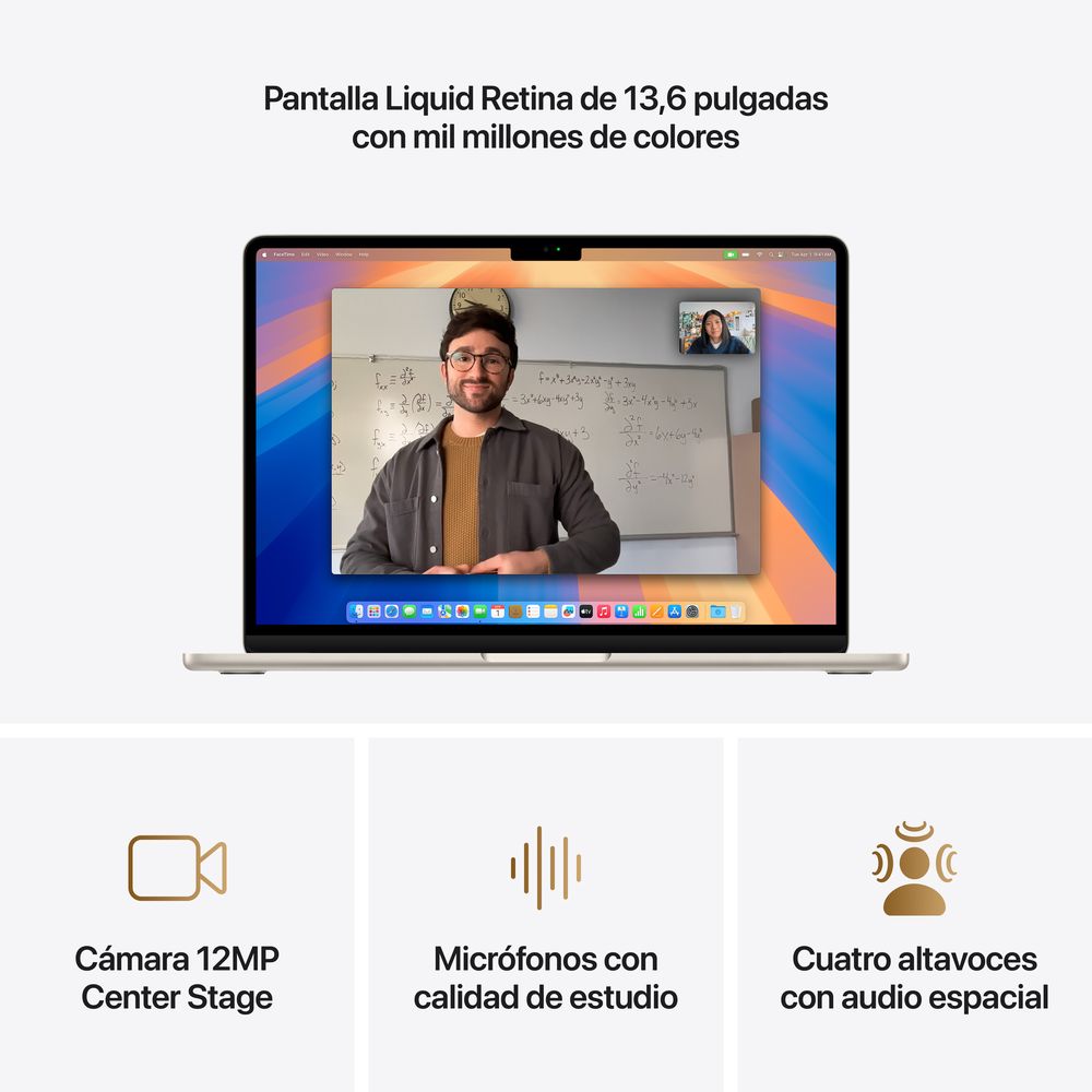 13-inch MacBook Air: Apple M4 chip with 10-core CPU and 8-core GPU, 16GB, 256GB SSD - Starlight - Imagen 5