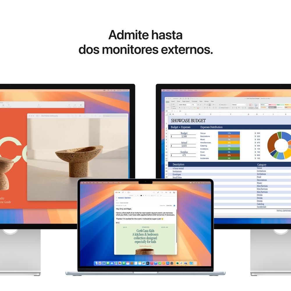 15-inch MacBook Air: Apple M4 chip with 10-core CPU and 10-core GPU, 24GB, 512GB SSD - Silver - Imagen 9