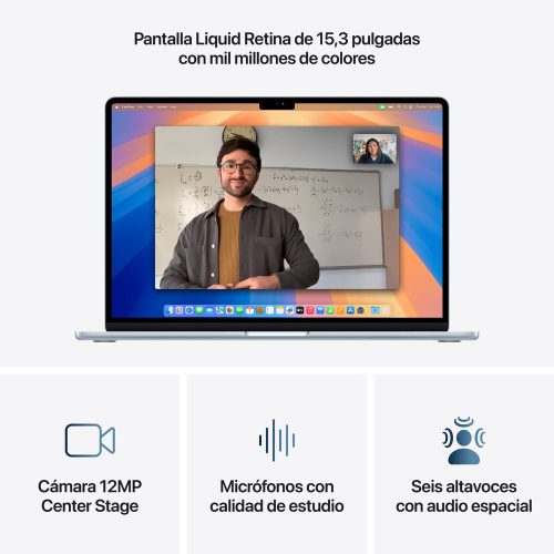 15-inch MacBook Air: Apple M4 chip with 10-core CPU and 10-core GPU, 16GB, 256GB SSD - Sky Blue - Imagen 5