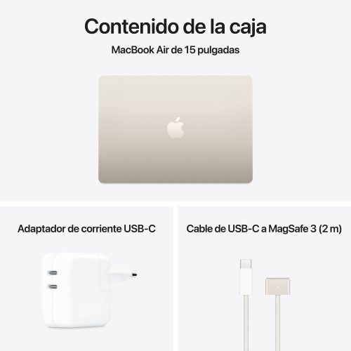 15-inch MacBook Air: Apple M4 chip with 10-core CPU and 10-core GPU, 16GB, 512GB SSD - Starlight - Imagen 11