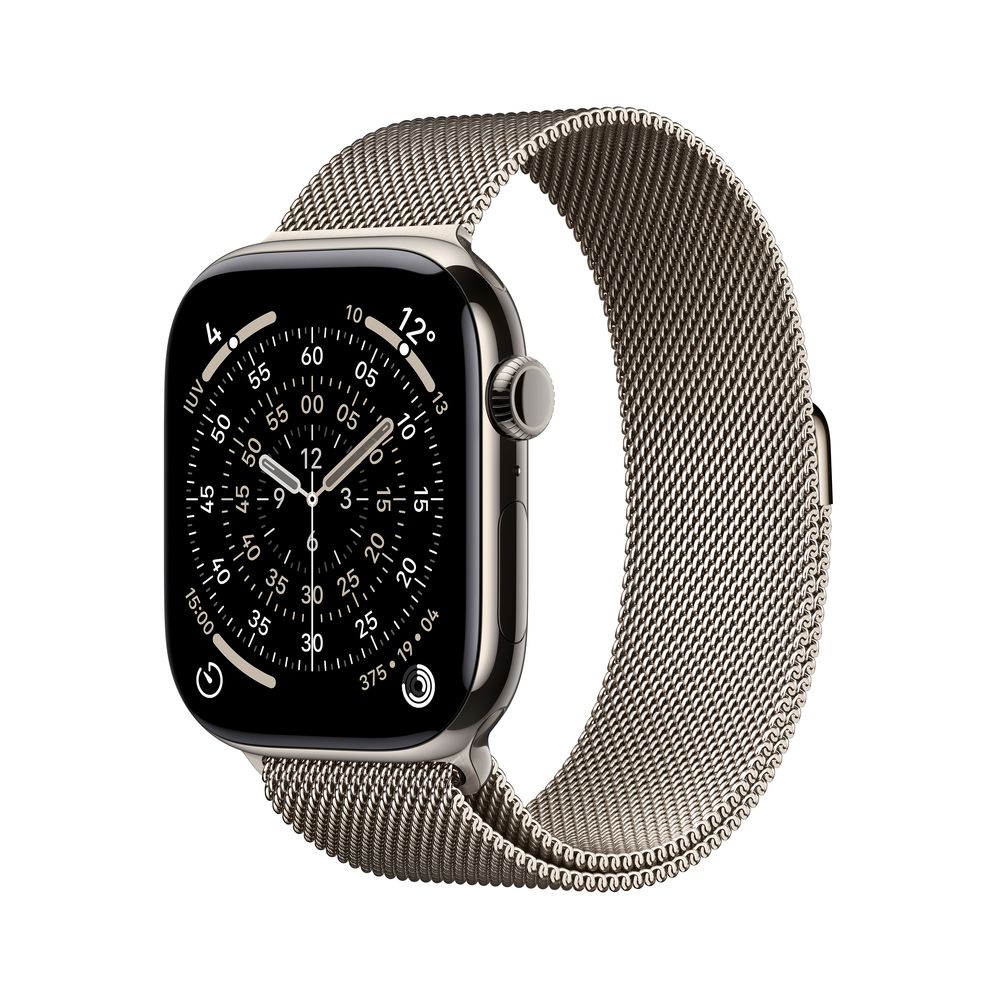 Apple Watch Series 11 GPS + Cellular 46mm Natural Titanium Case with Natural Milanese Loop - S/M