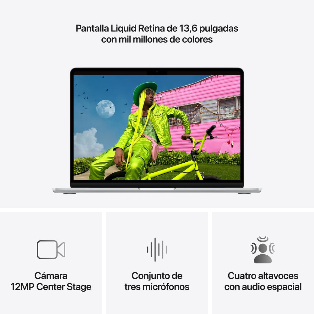 13-inch MacBook Air: Apple M5 chip with 10_core CPU and 10_core GPU, 24GB, 1TB SSD - Silver - Imagen 5
