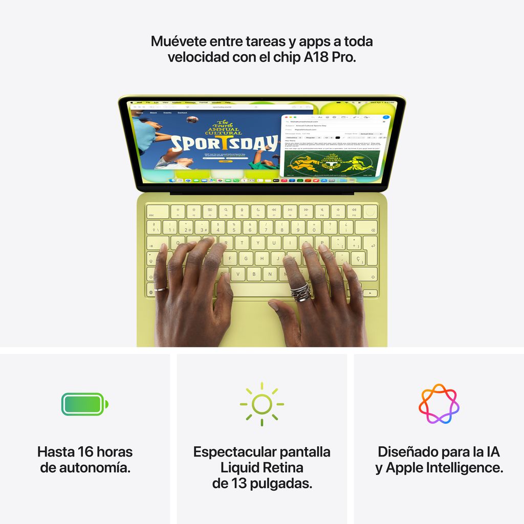 MacBook Neo 8Gb 512GB Magic Keyboard con Touch ID Índigo - Imagen 9
