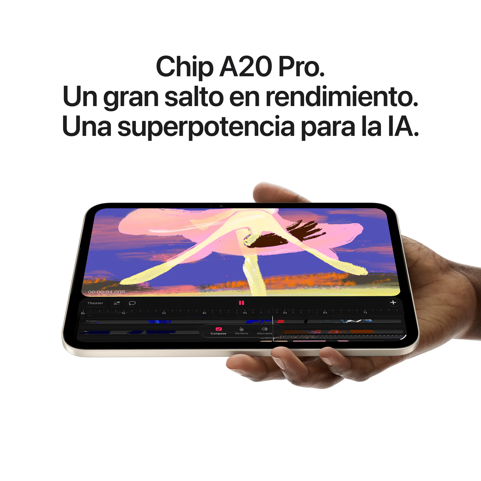 iPad mini (A20 Pro) Wi-Fi de 512 GB con vidrio estándar — Blanco estrella - Imagen 5