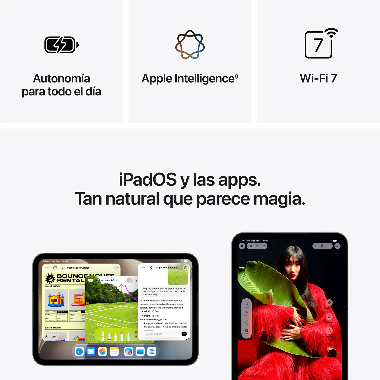 iPad mini (A20 Pro) Wi-Fi de 512 GB con vidrio estándar — Blanco estrella - Imagen 8