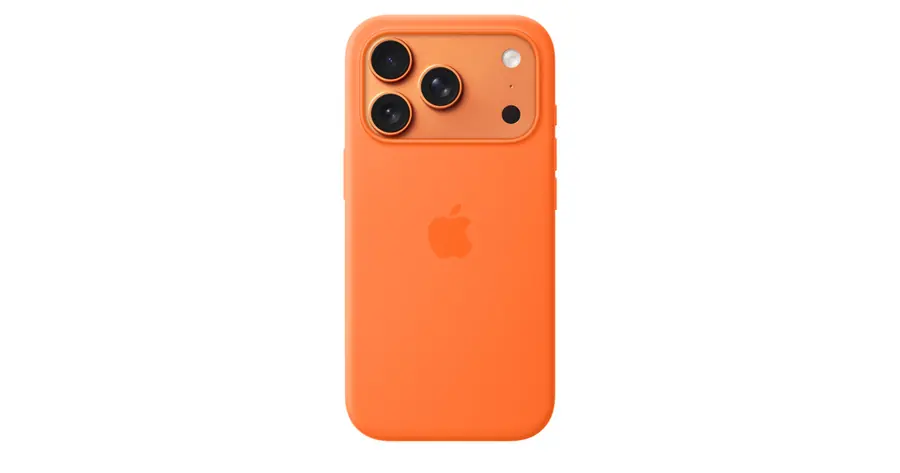 Funda de silicona con MagSafe para el iPhone 17 Pro - Naranja
