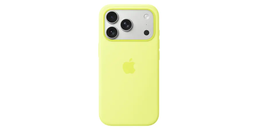 Funda de silicona con MagSafe para el iPhone 17 Pro — Amarillo neón