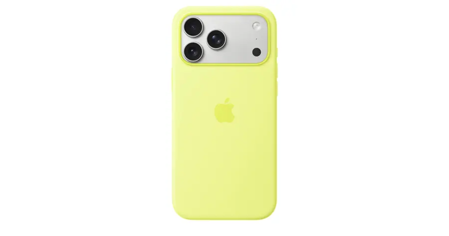 Funda de silicona con MagSafe para el iPhone 17 Pro Max — Amarillo neón
