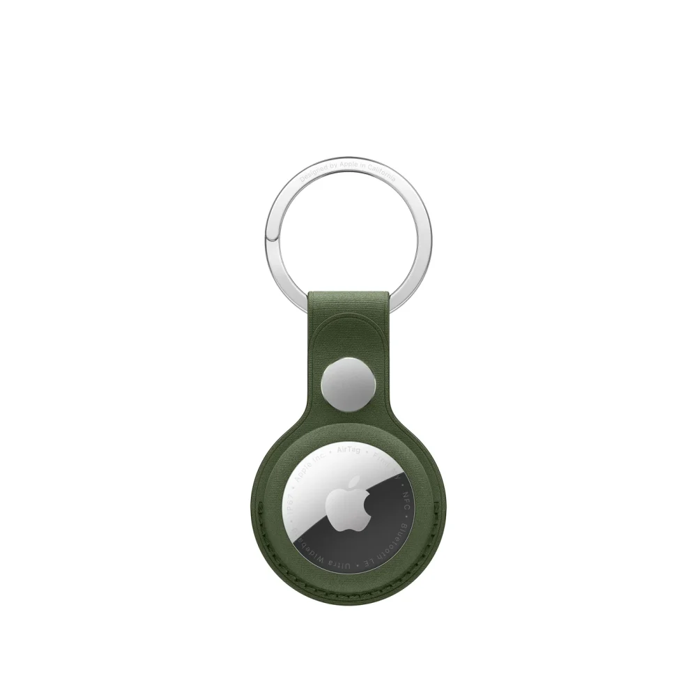 Llavero de trenzado fino para el AirTag - Musgo
