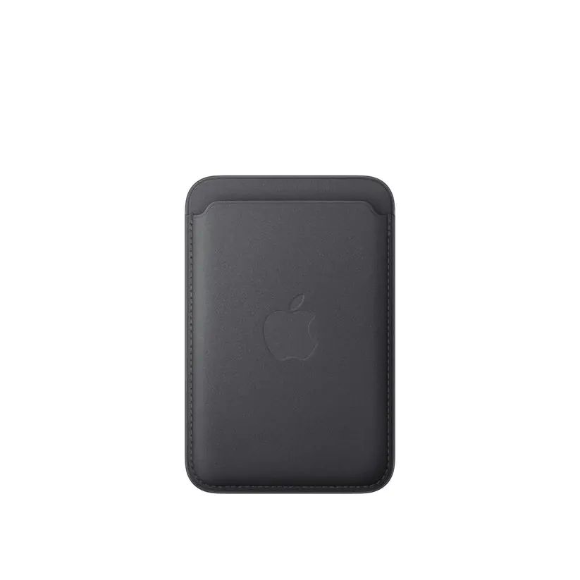 Cartera de trenzado fino con MagSafe para el iPhone - Negro