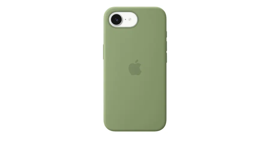 Funda de silicona con MagSafe para el iPhone 17e - Musgo claro