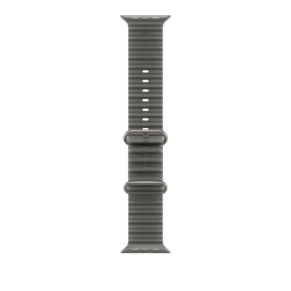 Correa Ocean negro traslúcido (49 mm) - Titanio natural