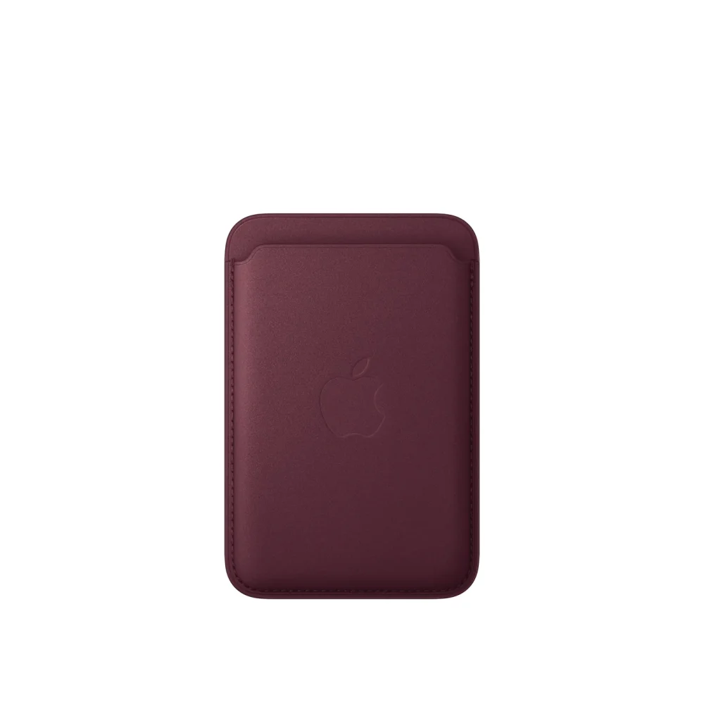 Cartera de trenzado fino con MagSafe para el iPhone - Burdeos