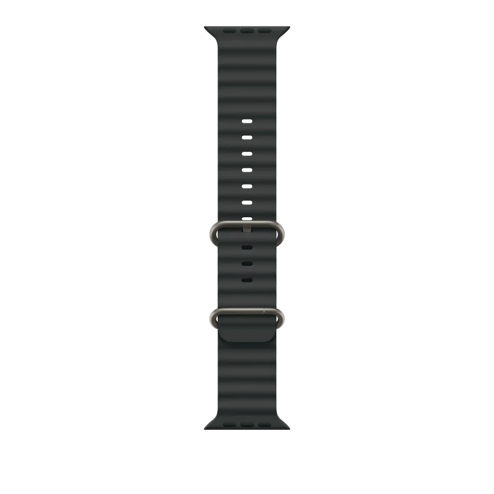 Correa Ocean negra (49 mm) - Acabado en titanio natural